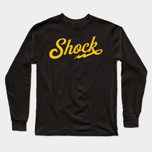 Bristol Shock - Shock Shirt over black Long Sleeve T-Shirt by CTLBaseball